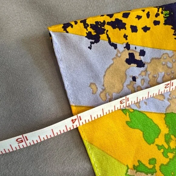 Cynthia Rowley Abstract Multicolor 100% Silk Scarf - Picture 9 of 10